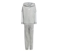 adidas Niños Little Kids 3 Stripes Essentials Fleece Track_Suit, medium grey heather, 4-5 Years