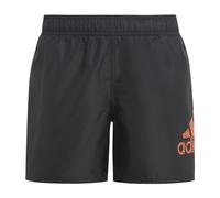adidas Niños Logo CLX Swim Shorts, Black/App Solar Red, 11-12 Years