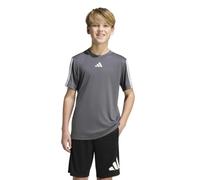 adidas Niños Train Essentials 3-Stripes Shirt, Grey Five/White, 13-14 Years