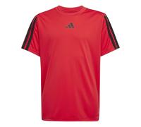 Adidas Niños Train Essentials 3-Stripes T-Shirt, Pure Ruby/Black, 9-10 Years