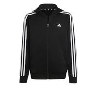 adidas Niños Train Essentials AEROREADY 3-Stripes Regular-Fit Full-Zip Hoodie, Black/White, 15-16 Years