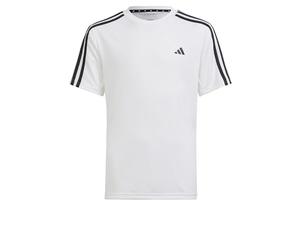 Adidas Niños Train Essentials AEROREADY 3-Stripes Regular-Fit tee, White/Black, 7-8 Years