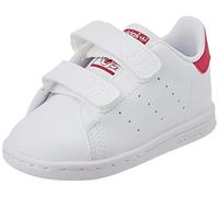 adidas Niños Zapatilla Stan Smith CF, Footwear White/Footwear White/Bold Pink, 25 EU