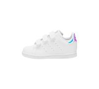 adidas Niños Zapatilla Stan Smith CF, Footwear White/Footwear White/Silver Metallic, 21 EU
