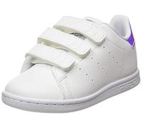 adidas Niños Zapatilla Stan Smith CF, Footwear White/Footwear White/Silver Metallic, 31 EU