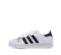 adidas Niños Zapatilla Superstar CF, Footwear White/Core Black/Footwear White, 33 EU