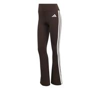 adidas Mujer Optime Essentials 3 Stripes Flared Leggings Tights, Aurora Coffee/white, XS