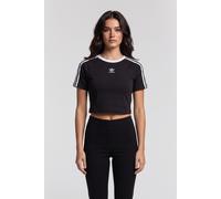 Adidas Originals 3 Stripe Baby Tee Black Talla: XL | Camisetas de Seda Outlet | Mujer | Negro