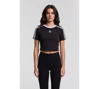 Adidas Originals 3 Stripe Baby Tee Black Talla: XXS | Camisetas de Seda Outlet | Mujer | Negro