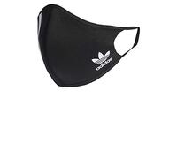 Adidas Originals 3-Stripes Unisex Face Cover, 3-Pack, Black (Medium)