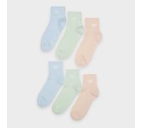 adidas Originals 6 PACK - 1/4 SOCKS wonder mauve/linen green/grey one multicolor 43-45
