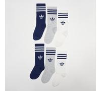 adidas Originals 6 PACK - 3-Stripes Crew Socks azul 22-24