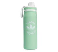adidas Originals 600 ML (20 oz) Metal Water Bottle, Hot/Cold Double-Walled Insulated 18/8 Stainless Steel, Glory Mint Green/White, One Size