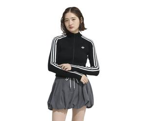 Adidas Originals Adicolor 3 Stripes Slim Knit Track Top Black Talla: XXS | Sudaderas con Capucha Outlet | Mujer | Negro