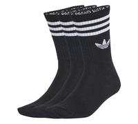 Adidas - Calcetines 3S Crew S (3 pares), Unisex, Black-Black-Black, M