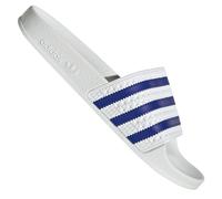 Adidas Originals Adilette Sandalias De Dama Bañeras Blancas Y Azules