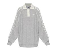 Adidas Originals- Boucle Oversized Polo Crew- Tops- Mujer- Gris- S- Boucle Oversized Polo Crew