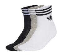 ADIDAS ORIGINALS Calcetines '3-Stripes Ankle 3 Pairs' gris moteado / negro / blanco 37-39 gris moteado / negro / blanco