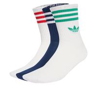 ADIDAS ORIGINALS Calcetines '3-Stripes Crew 3 Pairs' marino / verde / rojo / blanco 43-45 marino / verde / rojo / blanco