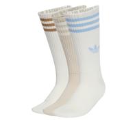 ADIDAS ORIGINALS Calcetines '3-Stripes High Crew 3 Pairs' beige / azul claro / marrón / blanco 43-45 EUR