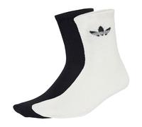 ADIDAS ORIGINALS Calcetines 'Fluffy Crew Sock 2 Pairs' negro / blanco 37-39 EUR