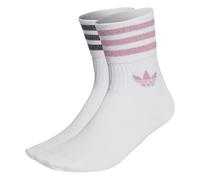 ADIDAS ORIGINALS Calcetines 'Mid-Cut Glitter Crew 2 Pairs' eosin / rosa moteado / negro moteado / blanco 40-42 EUR