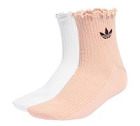 ADIDAS ORIGINALS Calcetines 'RUFFLE QUARTER' rosa / negro / blanco 43-45 rosa / negro / blanco