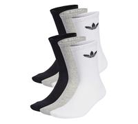 ADIDAS IJ5620 TRE CRW SCK 6PP Socks Unisex Adult black/white/medium grey heather Tamaño L