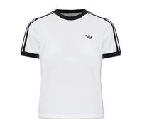 Adidas Originals - Camiseta Ajustada 3 Franjas - Tops - Mujer - Blanco - XS -