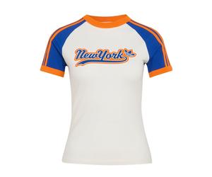 ADIDAS ORIGINALS Camiseta 'City' azul / naranja / blanco LxTallas normales azul / naranja / blanco