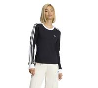 ADIDAS ORIGINALS Camiseta '3 STRIPES LONG SLEEVE (SLIM)' negro / blanco XLxTallas normales EUR