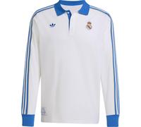 ADIDAS ORIGINALS Camiseta 'Real Madrid Terrace Icons Long Sleeve Polo' azul / blanco M azul / blanco