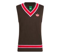 ADIDAS ORIGINALS Camiseta sin mangas 'Originals Knit' marrón oscuro / rojo / blanco M marrón oscuro / rojo / blanco