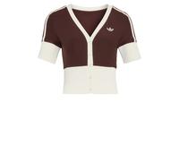 ADIDAS ORIGINALS Cárdigan 'V-NECK SHIRT WITH' marrón / blanco LxTallas normales marrón / blanco