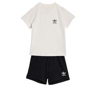 ADIDAS ORIGINALS Conjunto 'REGULAR WIDE RIB SHORT T-SHIRT' negro / blanco 80xTallas normales negro / blanco