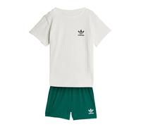 ADIDAS ORIGINALS Conjunto 'REGULAR WIDE RIB SHORT T-SHIRT' verde / negro / blanco 92xTallas normales verde / negro / blanco