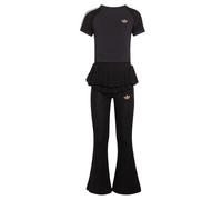 ADIDAS ORIGINALS Conjunto 'SLIM KNITTED TEE LEGGINGS' crema / negro / blanco 122xTallas normales EUR