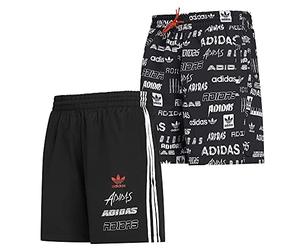 adidas Originals GK9706 - Pantalón corto reversible con el trébol bordado de la marca, negro, Negro, 42