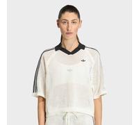 adidas Originals Knitted Crochet Polo beige S