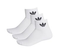Adidas Originals Lote de 3 pares de calcetines cortos. Color Blanco