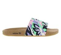 adidas Originals Men's Adilette Cork Slides, Slip on Sandals, Pulse Mint/Legend Ink/Light Purple, 11