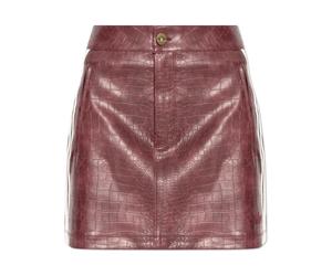 Adidas Originals - Minifalda de cuero sintético - Skirts - Mujer - Rojo - 2XS -