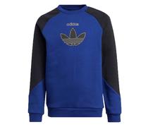 Adidas Originals Niños Chicos Trefoil Outline Logo Sudadera Azul Negra