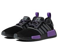 adidas Originals NMD_R1 Sneaker, Core Black/Grey Six/Active Purple, 4.5 US Unisex Big Kid
