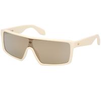 Adidas Unisex OR0114 21G Gafas de sol Acetato Blanco Marrón Máscara Normal Specchiato