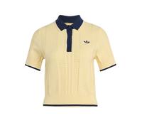 Polo Slim adidas Originals Cable Knit Cali para mujer Amarillo XS