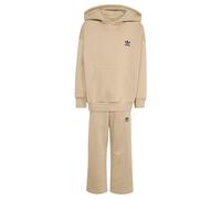 ADIDAS ORIGINALS Ropa para correr 'Oversized Hoodie Open Hem Pants' beige / negro 116xTallas normales EUR