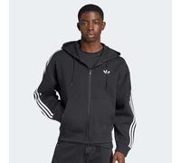 Adidas Originals- Sudadera negra extragrande con cremallera- Sweatshirts & Hoodies- Hombre- Negro- M- Sudadera negra extragrande con cremallera