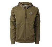 adidas Originals - Sudadera con capucha para hombre, con logotipo de trébol, camuflaje, cremallera completa, color verde oliva HN8154 Nueva (as8, alfa, s, regular, regular)