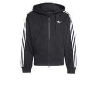 Adidas Originals- Sudadera negra extragrande con cremallera- Sweatshirts & Hoodies- Hombre- Negro- XS- Sudadera negra extragrande con cremallera